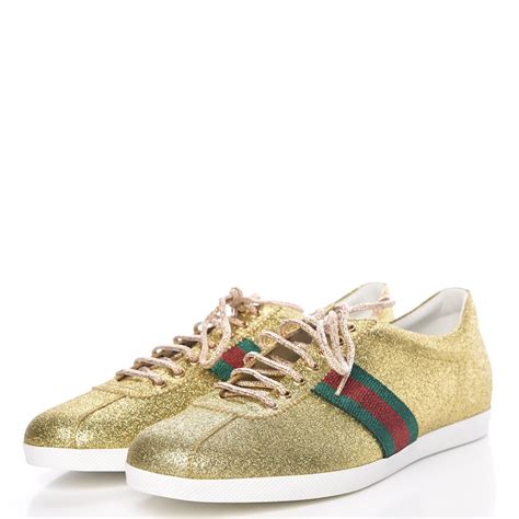 gucci bambi web metallic sneakers|GUCCI Metallic Calfskin Studded Bambi Web GG Sneakers 39.5 .